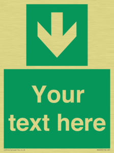 Safe condition Custom arrow down sign